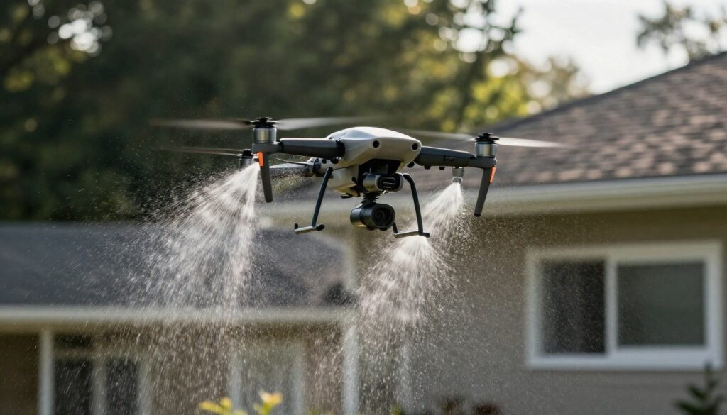 nettoyage toiture par drone